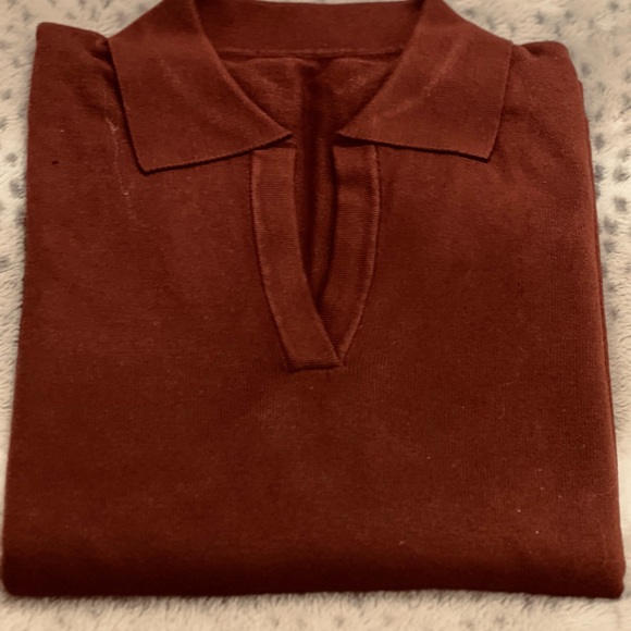 Commense - Leisure collar sweater - Brown - Picture 4 of 4